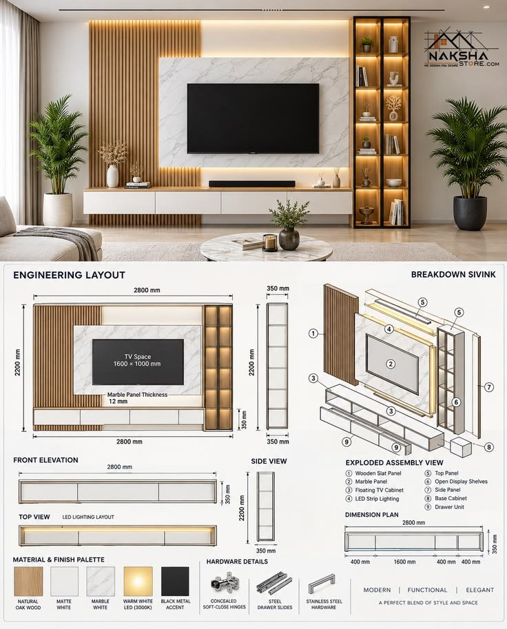 Client review for gypsum TV wall design in Cameroon