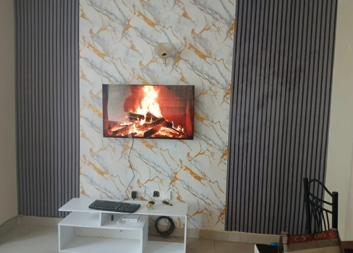 Marble wall panel design by Pro Home Decor in Cameroon