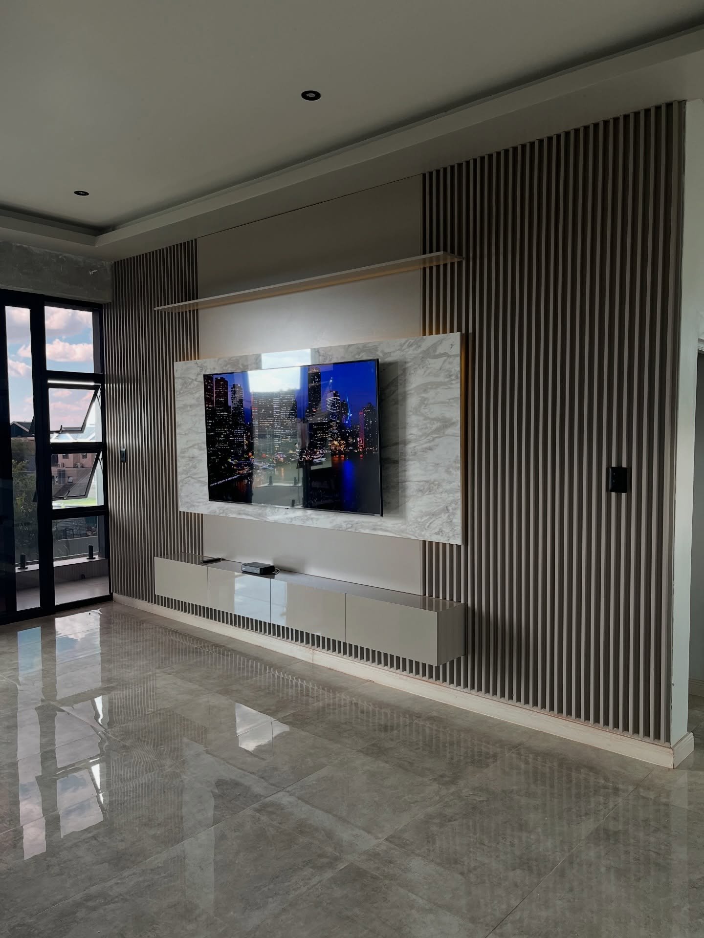 Marble wall panel design by Pro Home Decor in Cameroon